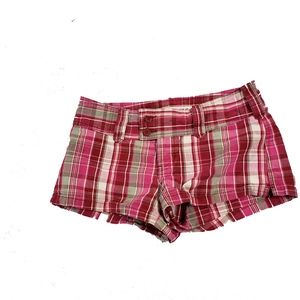 Abercrombie & Fitch Shorts Pink Plaid Cotton Sz 8